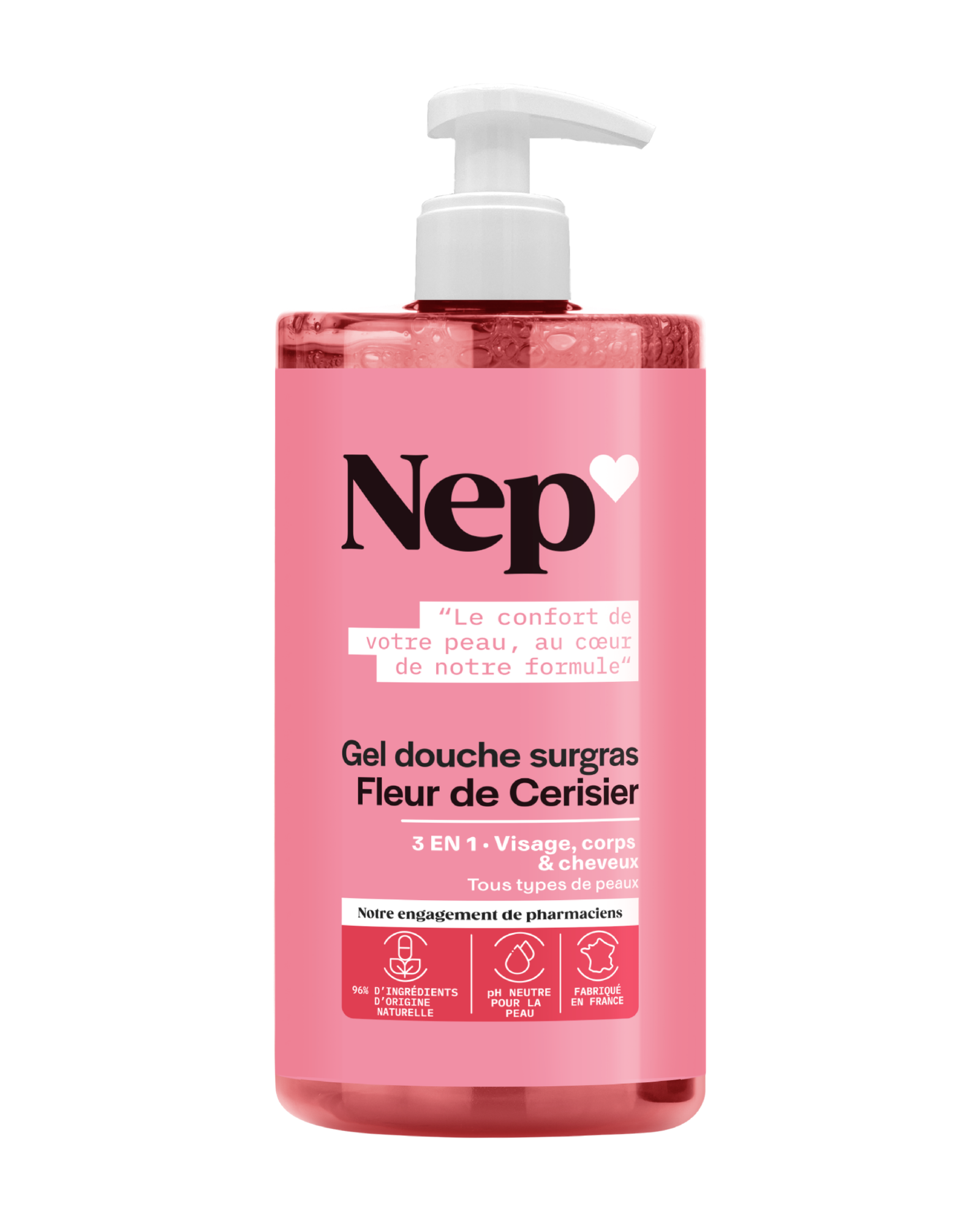 Gel douche surgras Fleur de Cerisier 1L NEP