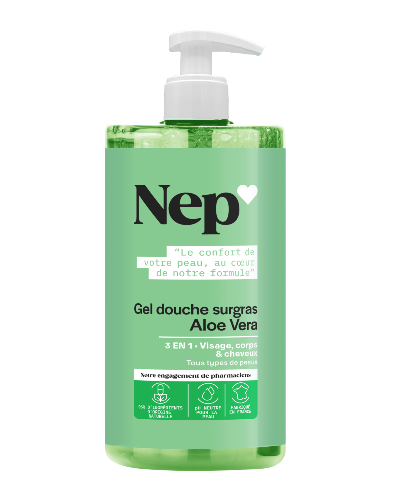 Gel douche surgras Aloe Vera 1L NEP