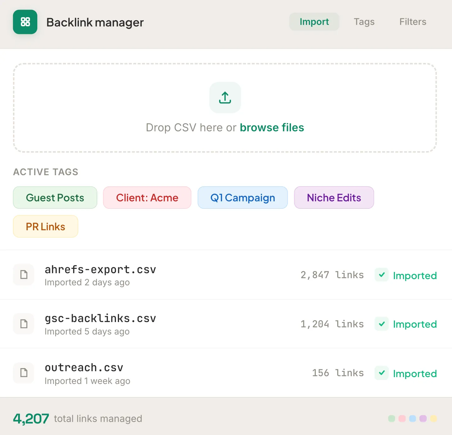  Monitolink dashboard preview