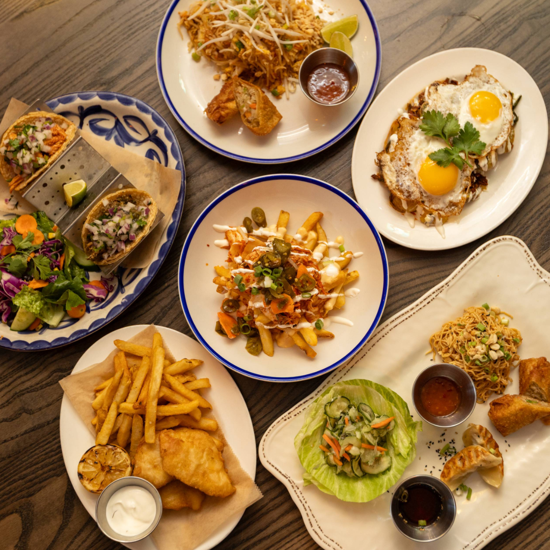 Spread of Taco Diablo food