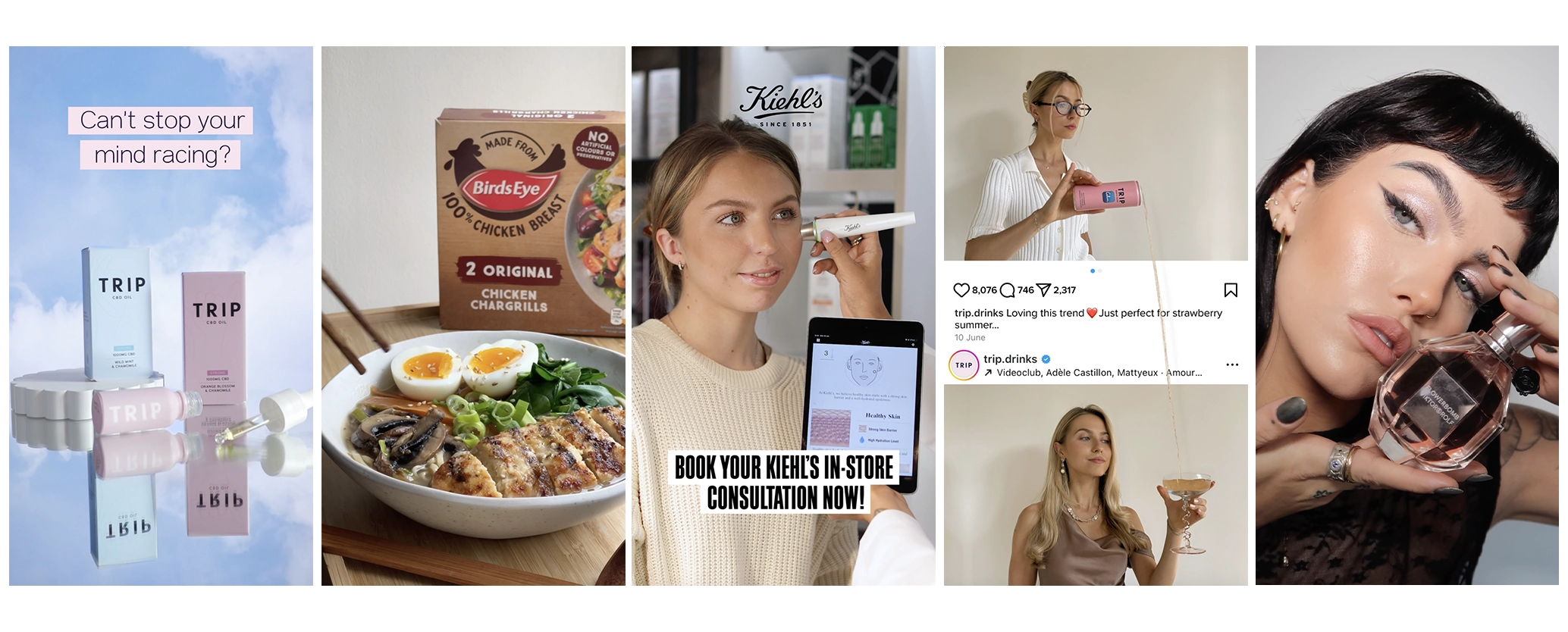 UGC-style content creation for food and drink brand social media campaigns