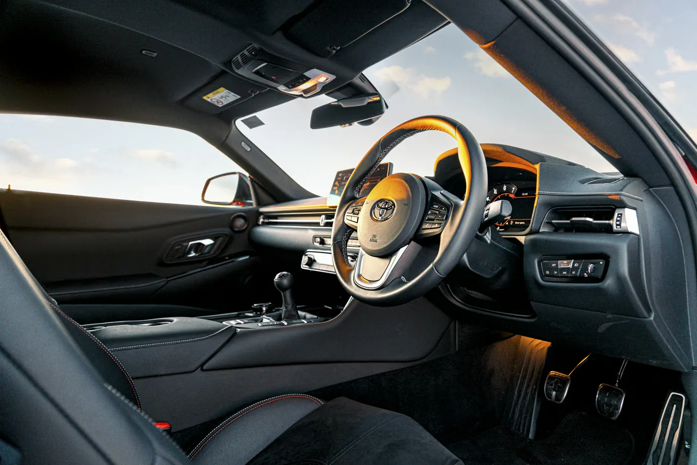 A90 Toyota Supra Manual review Rush Magazine - Interior and dashboard image