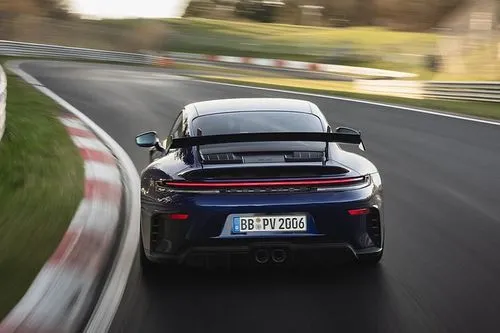 A 6:56.294 lap time puts the manual 992.2 GT3 within touching distance of the old RS – setting a new Nürburgring lap record for cars with a trio of pedals in the footwell.