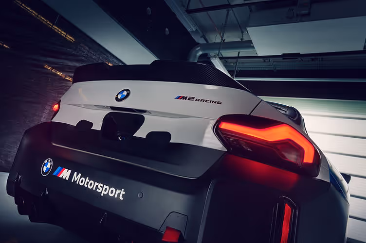 BMW M2 Racing rear ducktail spoiler and badge