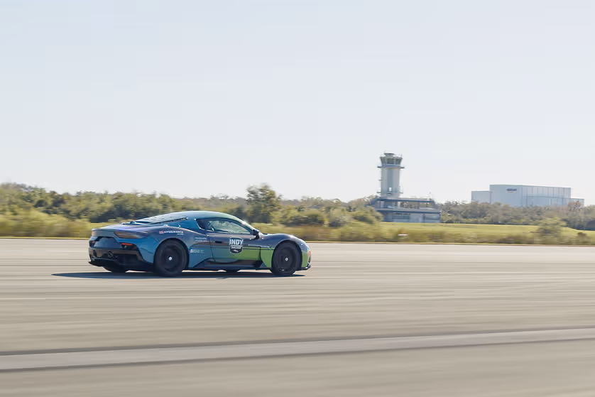 Maserati MC20 sets new autonomous driving top speed record at the Kennedy Space Center