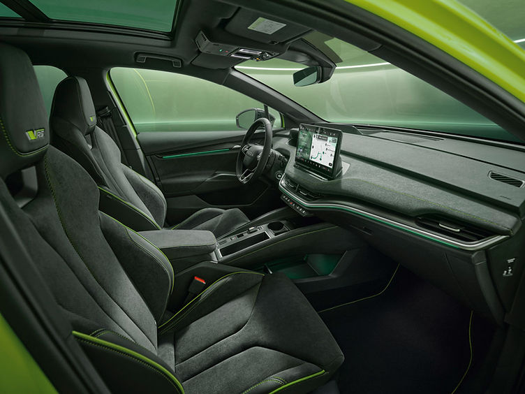2025 Skoda Enyaq vRS Facelift interior dashboard