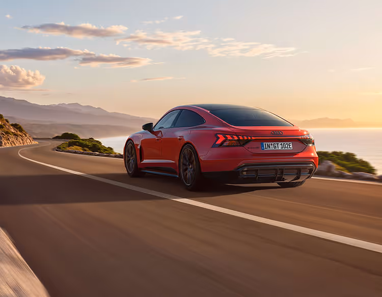 Audi e-tron GT quattro driving rear