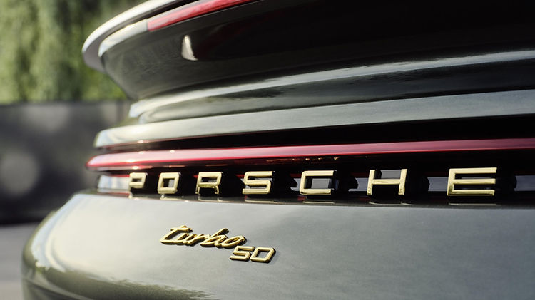 Porsche 911 Turbo 50 Years Heritage badges