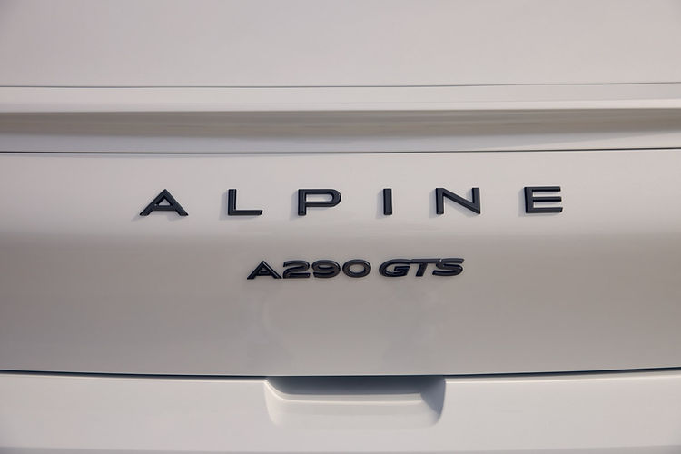 Alpine A290 badge detail