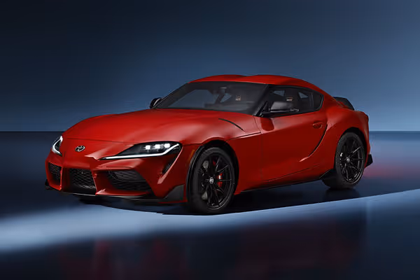 Toyota GR Supra Lightweight EVO front three quarter red