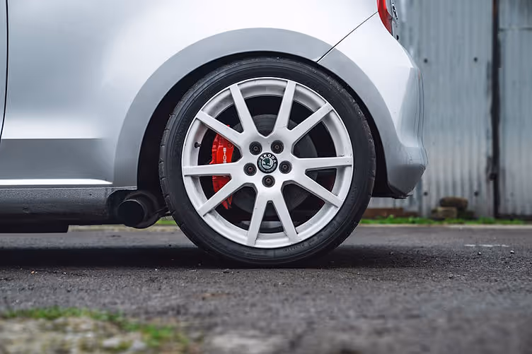 Darkside Skoda CitiGo exhaust and wheel