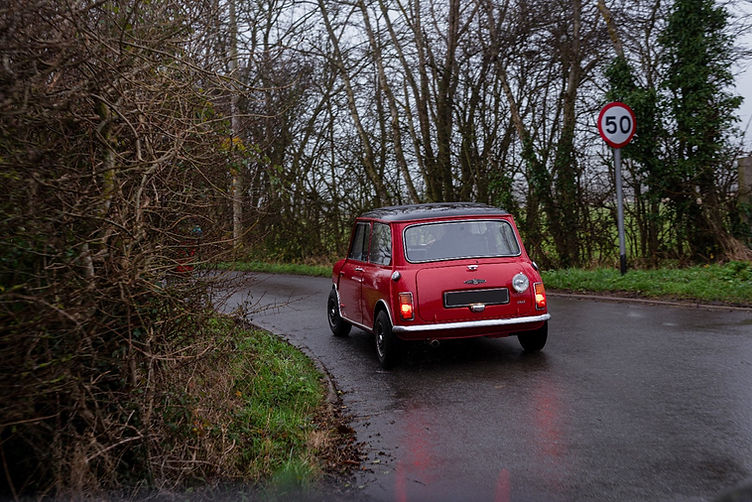 Tolman Mini Cooper S driving rear