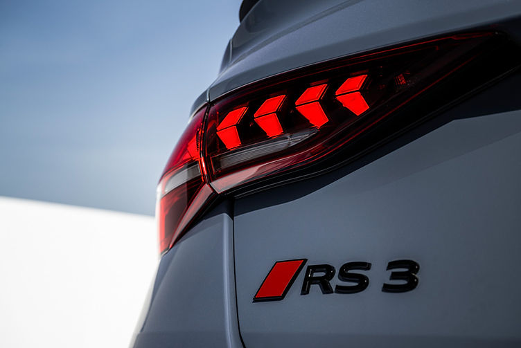 Audi RS3 facelift badge detail
