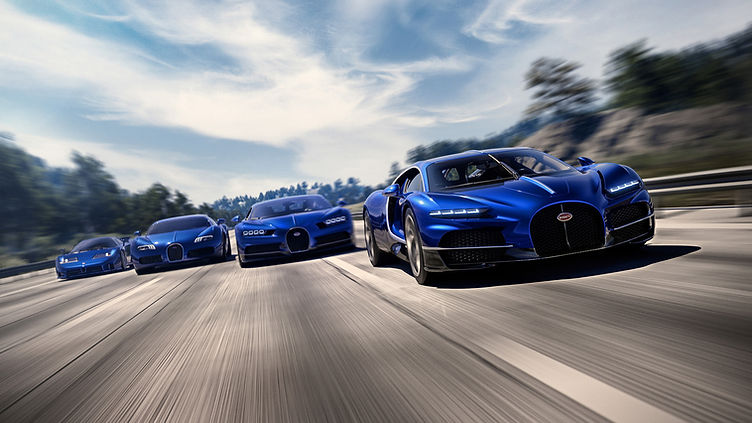 Bugatti Tourbillon, Chiron, Veyron, EB110