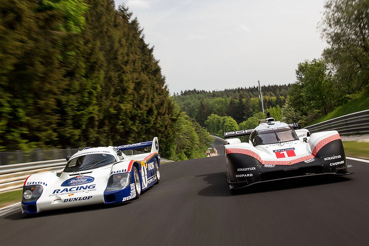 Porsche 919 Evo and Porsche 956C