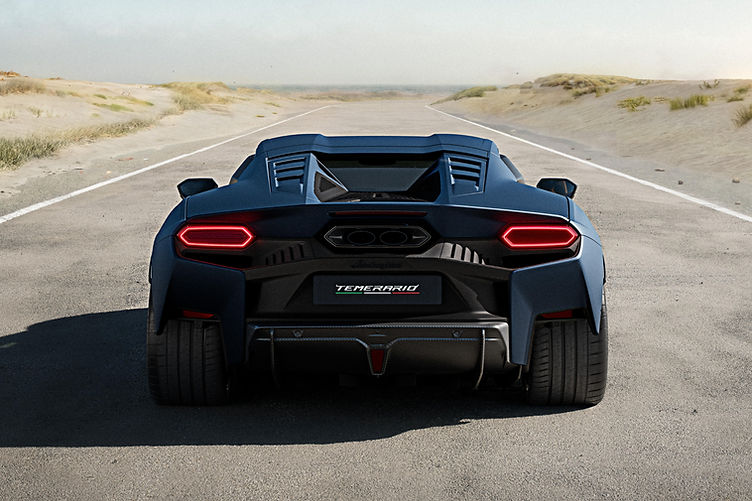 Lamborghini Temerario rear blue