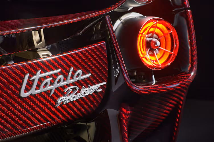 Pagani Utopia Roadster badge detail