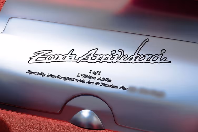 Pagani Zonda Arrivederci name plaque