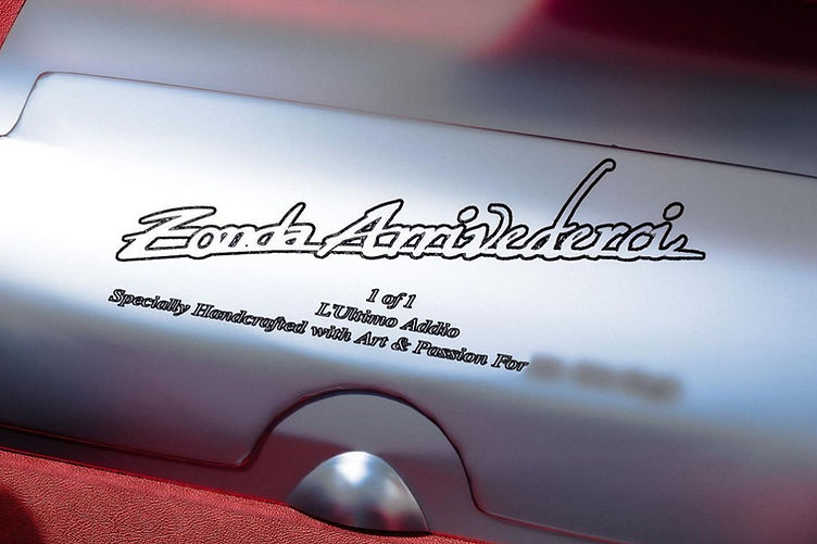 Pagani Zonda Arrivederci name plaque