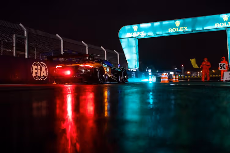McLaren 720S GT3 EVO leaving the pit lane
