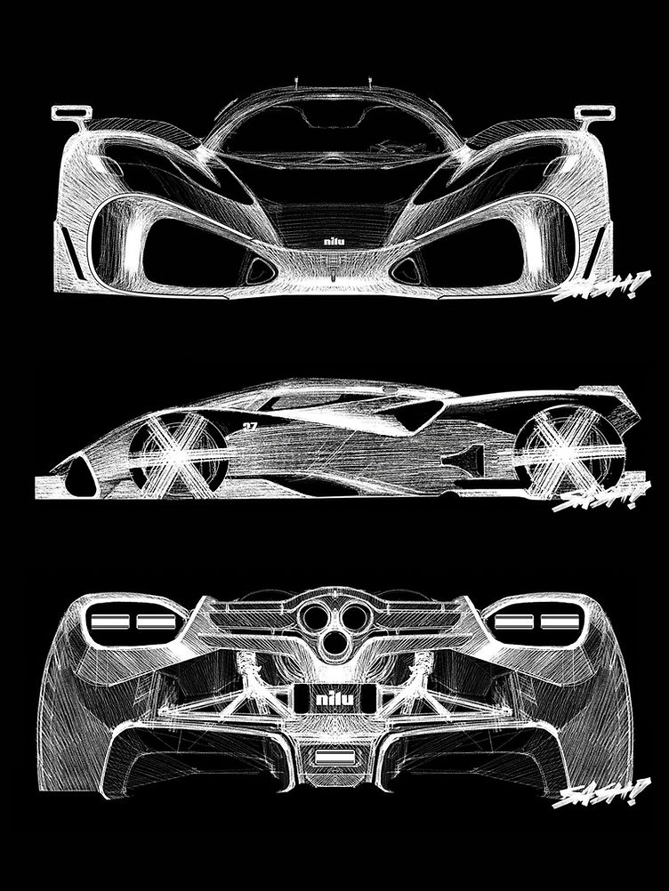 Nilu27 hypercar design sketch