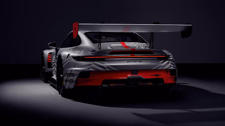 Rear studio image of Porsche 911 GT3 R (Model Year 2026), 2025, Porsche AG