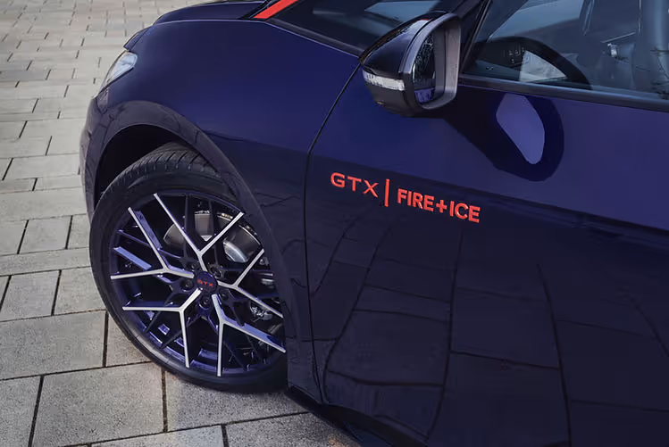 2025 Volkswagen ID.3 GTX Fire & Ice - badge and wheel detail