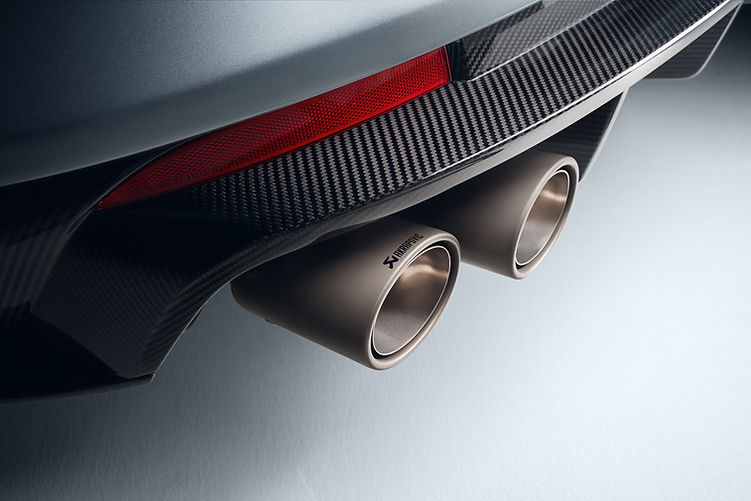 Close-up of the Bovensiepen Zagato Carbon Package rear with carbon diffuser and Oro Tecnico exhaust tips.