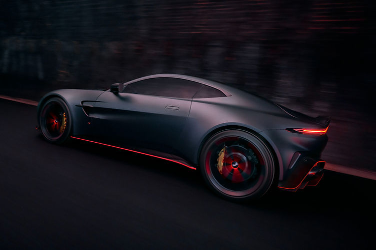 Side profile of the 2025 V8 Vantage S highlighting revised bodywork.