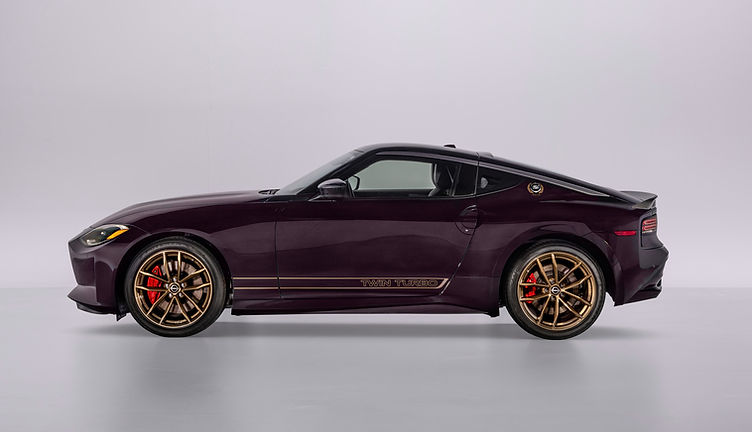The 2026 Nissan Z Heritage Edition pays homage to the fourth-generation Z sports car, the 300ZX “Z32”, with retro-inspired visual touches. A long hood with “Z bulge,” Z32-inspired rear and signature lighting (referencing the 240ZG’s headlights) are a nod to the iconic sports car's silhouette.