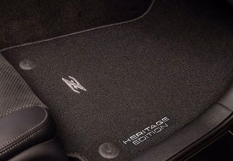 The 2026 Nissan Z Heritage Edition exclusive floor mats.