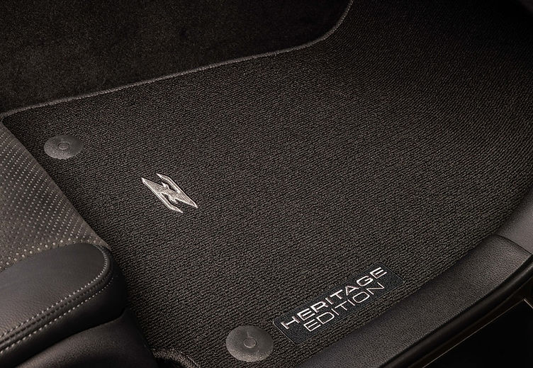 The 2026 Nissan Z Heritage Edition exclusive floor mats.