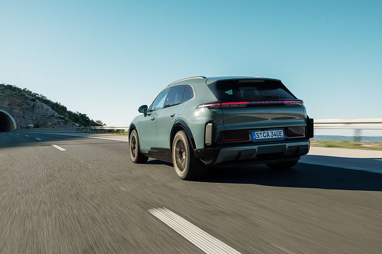 2026 Porsche Cayenne Turbo Electric - driving rear