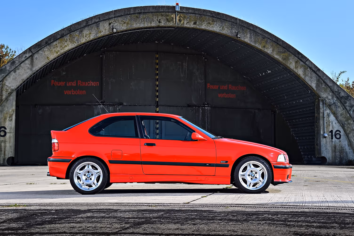 side profile of BMW M3 Compact prototype
