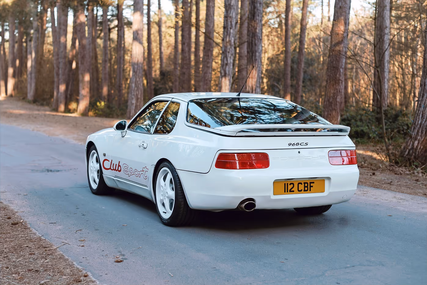 Glacier white Porsche 968 CS