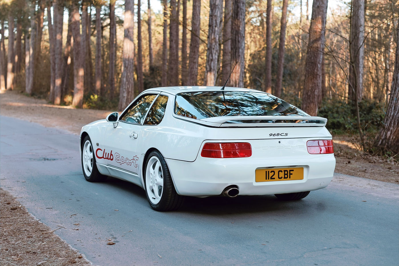 Glacier white Porsche 968 CS