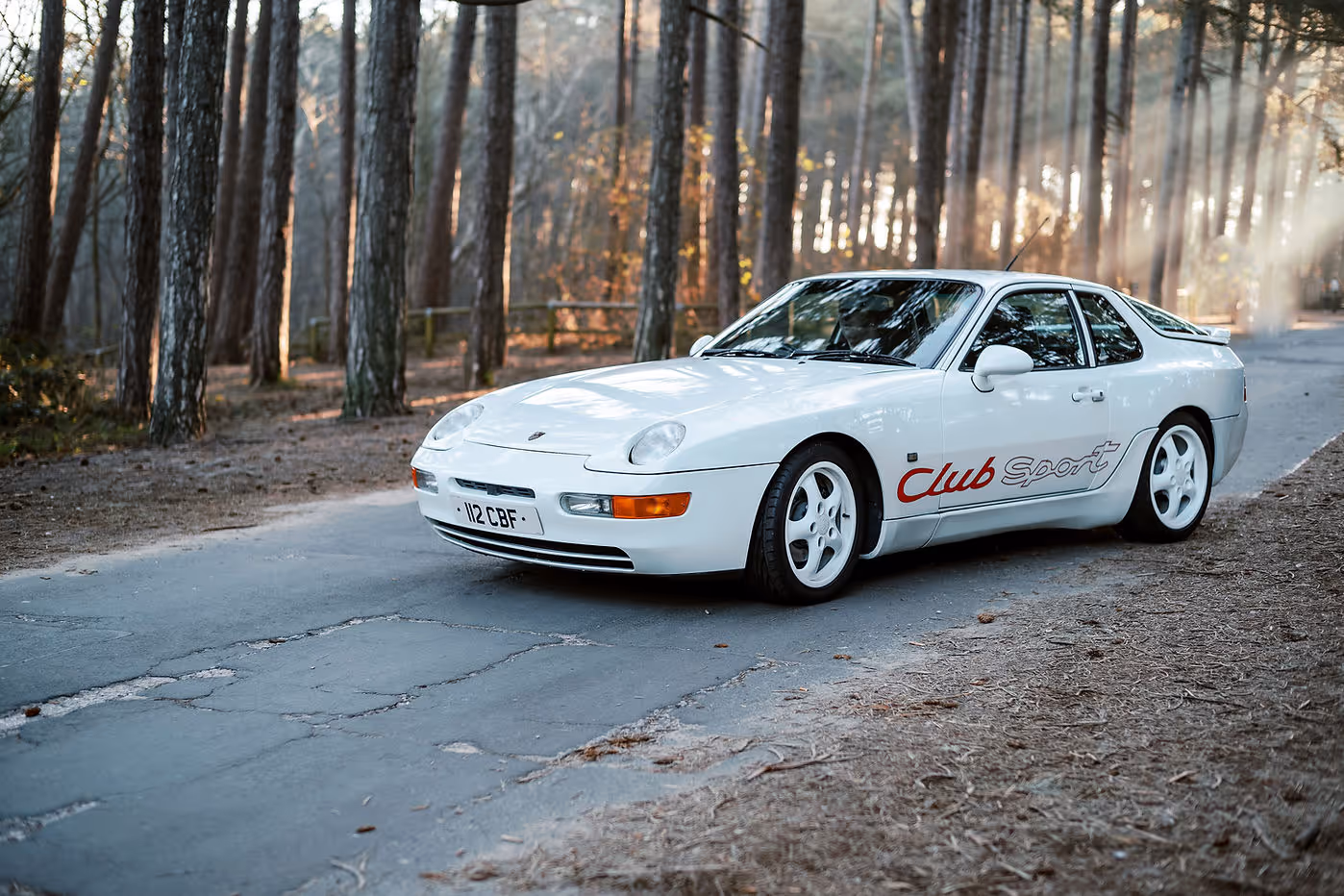 Glacier white Porsche 968 CS