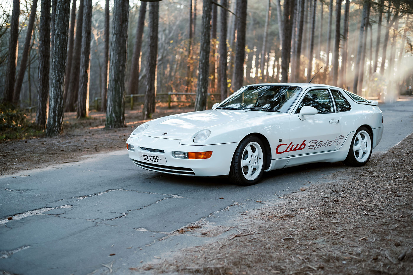 Glacier white Porsche 968 CS