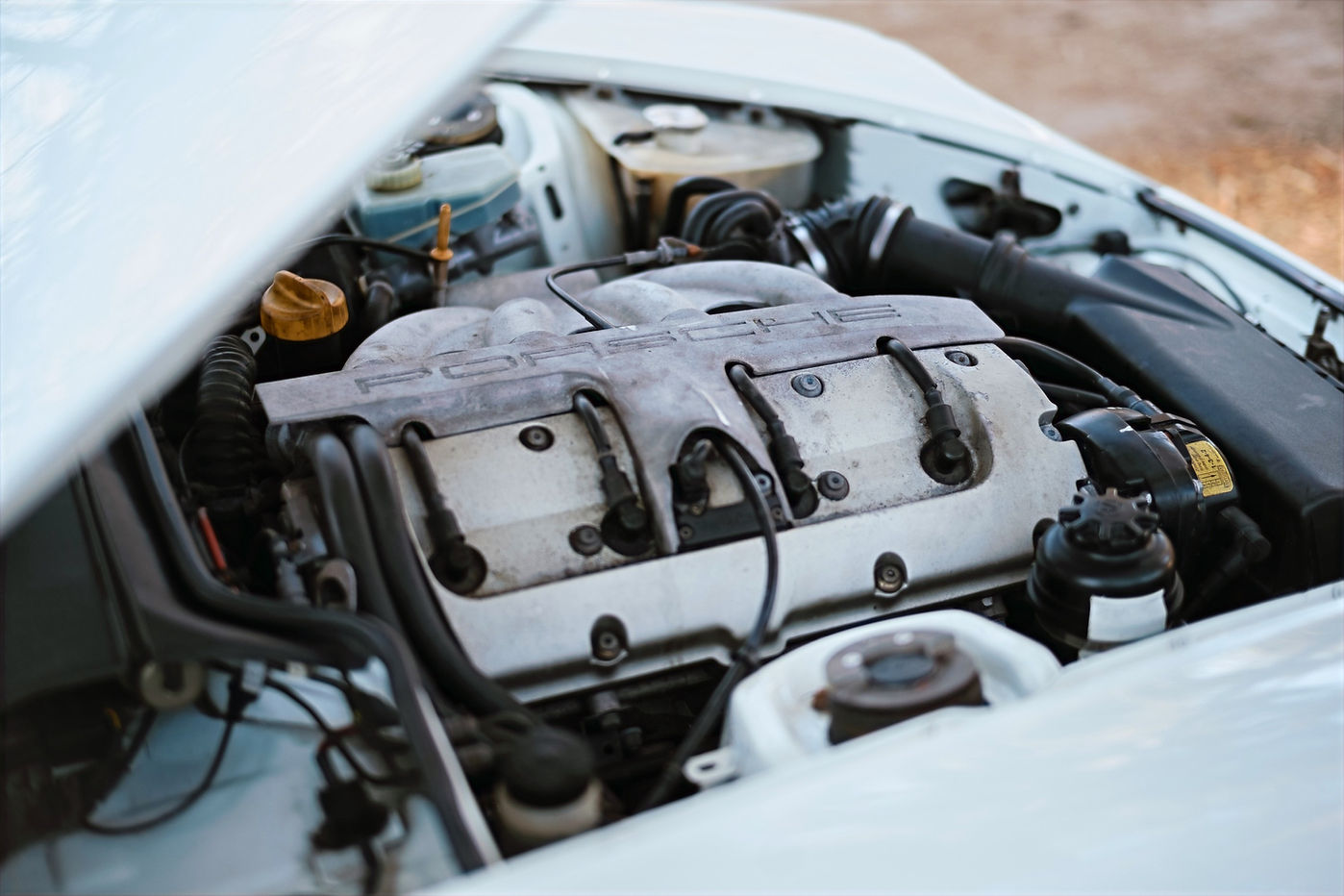 Glacier white Porsche 968 CS