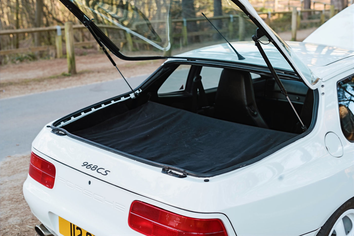 Glacier white Porsche 968 CS