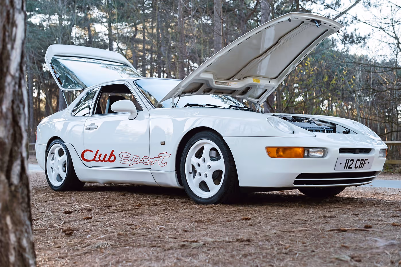 Glacier white Porsche 968 CS