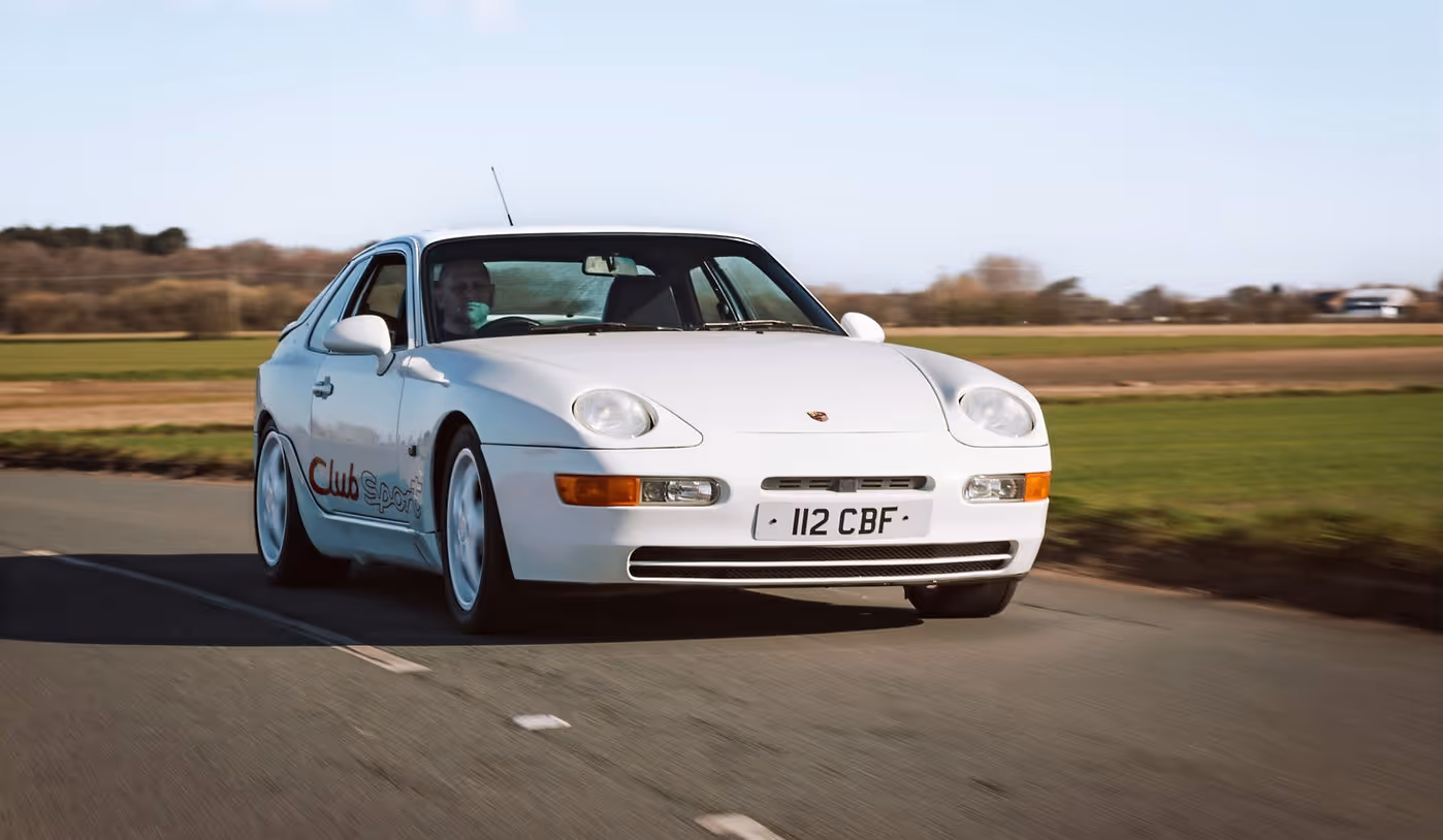 Glacier white Porsche 968 CS