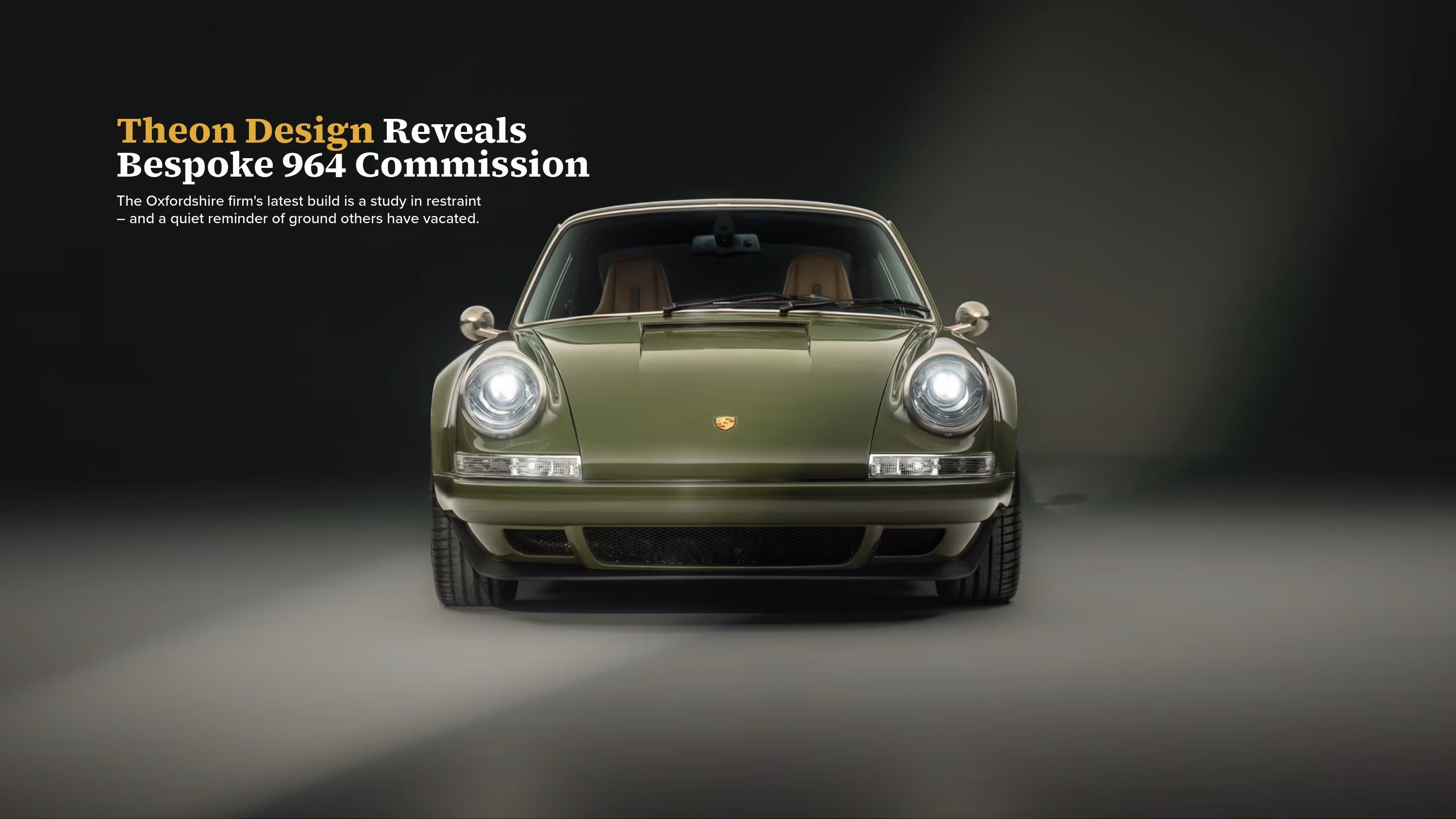 Theon Design Reveals Carbon-Bodied 964 Commission for Mexico