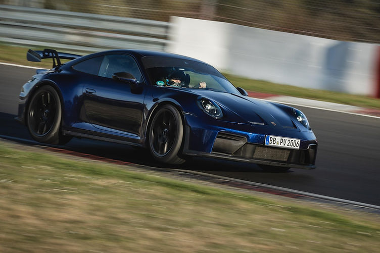 A 6:56.294 lap time puts the manual 992.2 GT3 within touching distance of the old RS – setting a new Nürburgring lap record for cars with a trio of pedals in the footwell.