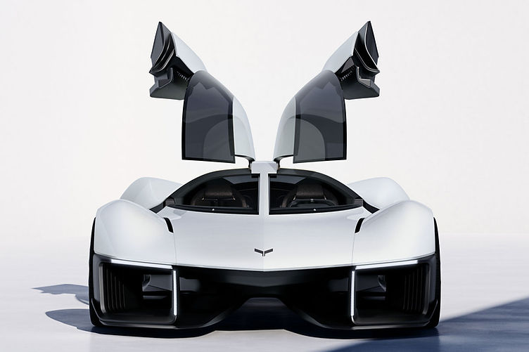Corvette Electric Concept gullwing doors