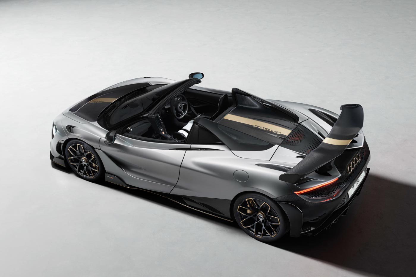 202 McLaren 788HS - spider roof down, rear quarter view