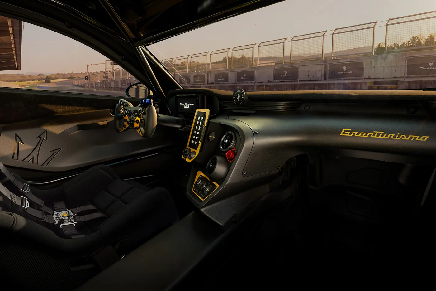 Maserati Previews GranTurismo-Based GT4 Racer Ahead of 2028 Debut - cockpit and interior
