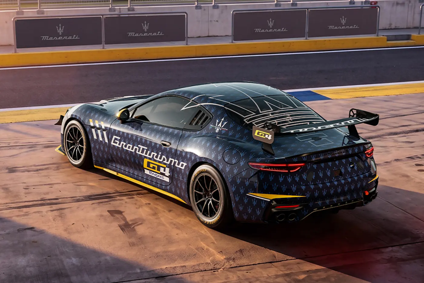 Maserati Previews GranTurismo-Based GT4 Racer Ahead of 2028 Debut - rear three quarter