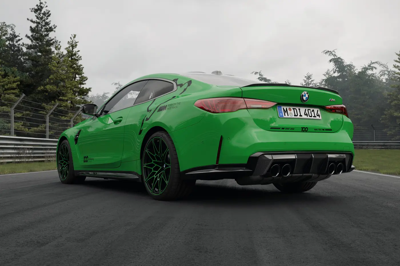 BMW M4 100 Jahre Nürburgring Edition rear green