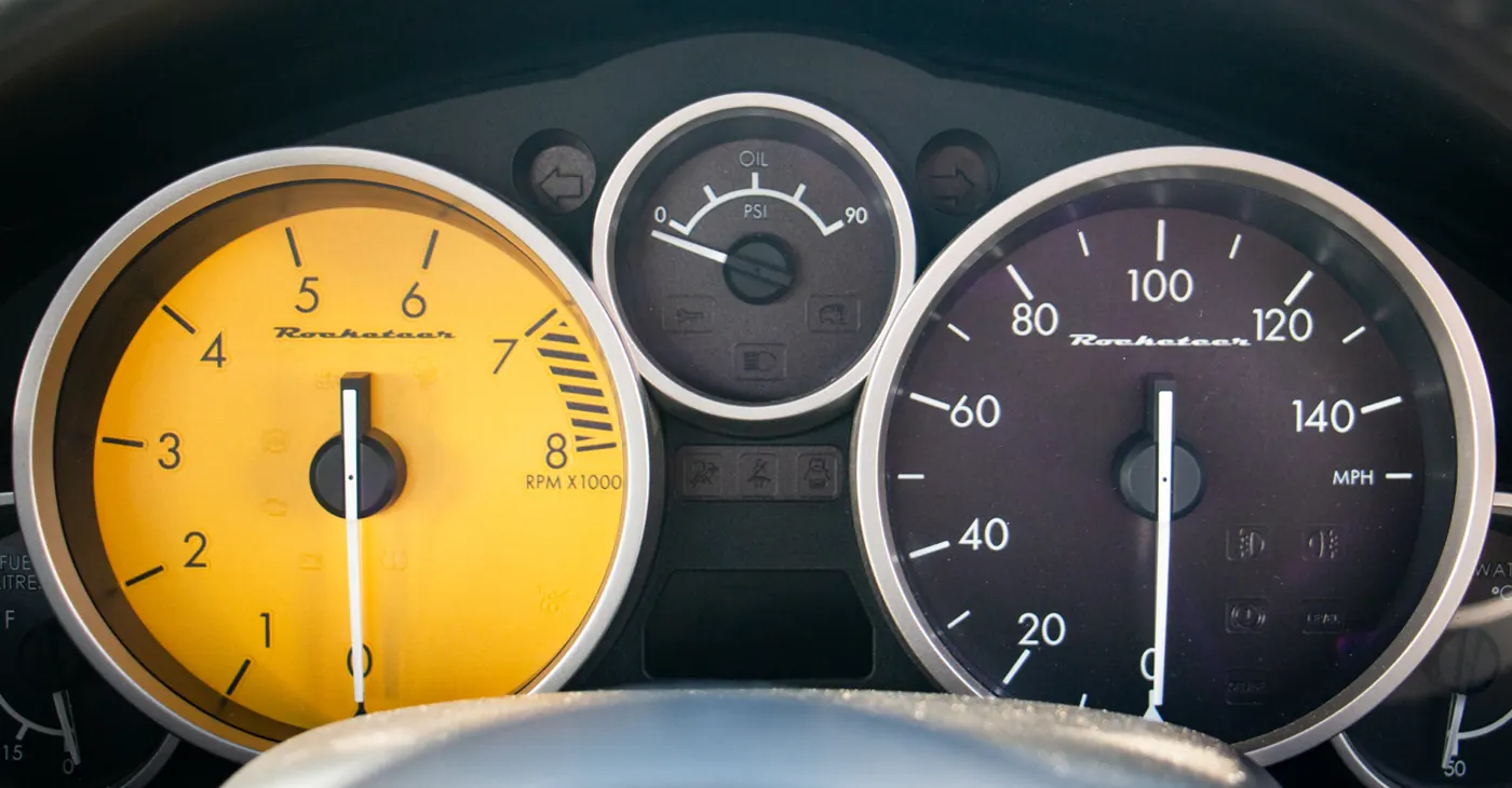 Rocketeer NC Brings 300bhp V6 to Mk3 MX-5 - yellow rev counter